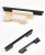 Möbelgriff Novo – klassischer Aufsatzgriff in Schwarz oder gebürstetem Gold, Größen 96–768 mm. Im modernen Glamour-Stil, für Küchenschränke, Kommoden und Schreibtische – egriffe.at
