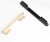 Möbelgriff Novo – klassischer Aufsatzgriff in Schwarz oder gebürstetem Gold, Größen 96–768 mm. Im modernen Glamour-Stil, für Küchenschränke, Kommoden und Schreibtische – egriffe.at