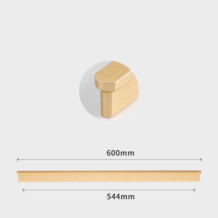 Möbelgriff Ema – Eck-Kantengriff in Schwarz, Gold oder gebürstetem Grau. Größen 96–960 mm, ideal für Küchenschränke, Schubladen, Kommoden und Badmöbel – egriffe.at