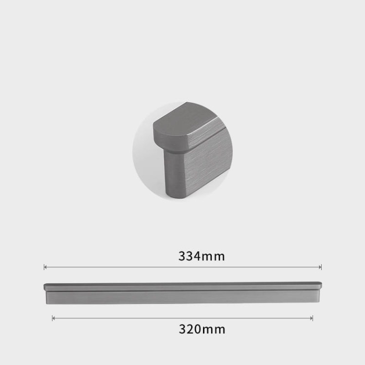 Möbelgriff Ema – Eck-Kantengriff in Schwarz, Gold oder gebürstetem Grau. Größen 96–960 mm, ideal für Küchenschränke, Schubladen, Kommoden und Badmöbel – egriffe.at