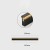 Möbelgriff Elena – schwarzer Kantengriff mit elegantem goldenem Akzent, erhältlich in 96, 128, 192, 320, 546 und 960 mm. Ideal für moderne Küchen, Bäder, Garderoben und Büromöbel – egriffe.at