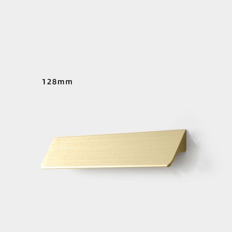 Möbelgriff Fargo – Kantengriff in gebürstetem Gold, gebürstetem Schwarz und gebürstetem Grau. Größen 96, 128, 192, 320 und 800 mm, im Loft-, Modern-, Skandi- und Industrial-Stil – egriffe.at