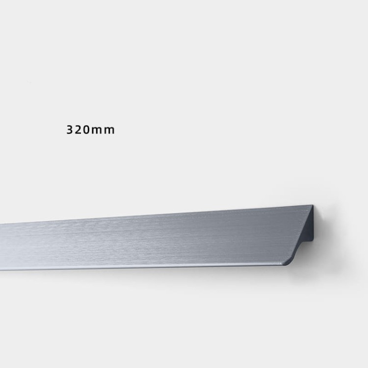 Möbelgriff Fargo – Kantengriff in gebürstetem Gold, gebürstetem Schwarz und gebürstetem Grau. Größen 96, 128, 192, 320 und 800 mm, im Loft-, Modern-, Skandi- und Industrial-Stil – egriffe.at
