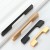 Möbelgriff Largo – moderner, loftiger und minimalistischer Griff in Schwarz oder Champagnergold. Größen 128, 192, 256, 320 und 800 mm. Ideal für Küchen- und Badmöbel, Kommoden, Schränke und Garderoben – egriffe.at