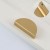 Möbelgriff Gozo – halbrunder dekorativer Griff in Gold, Champagner und Schwarz, erhältlich in 78 mm und 95 mm – egriffe.at