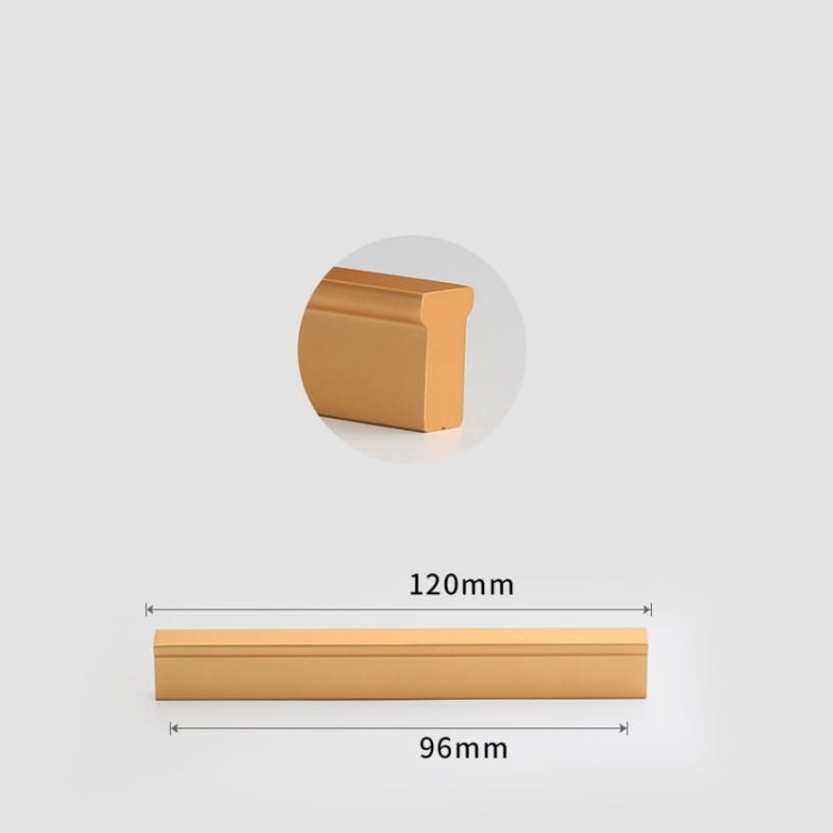 Jimba-Möbelgriff in Champagnergold mit 96 mm Lochabstand