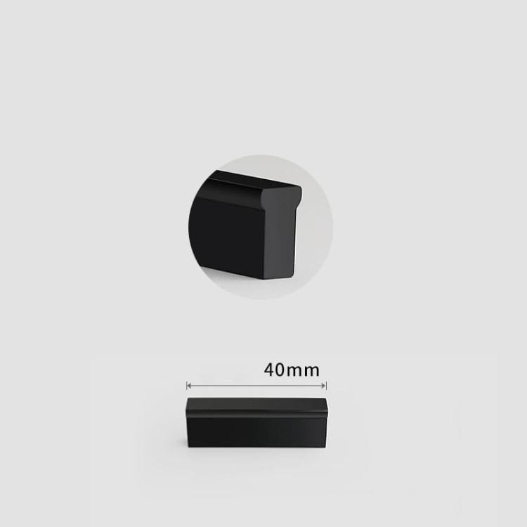 Einlochvariante in der Größe 40 mm in Schwarz