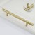 Gebürsteter goldener Uno-Möbelgriff mit 96 mm Lochabstand