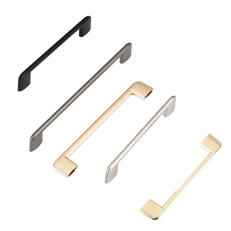 Minimalistische längliche Sabalo-Möbelgriffe, präsentiert in der vollständigen Farbpalette