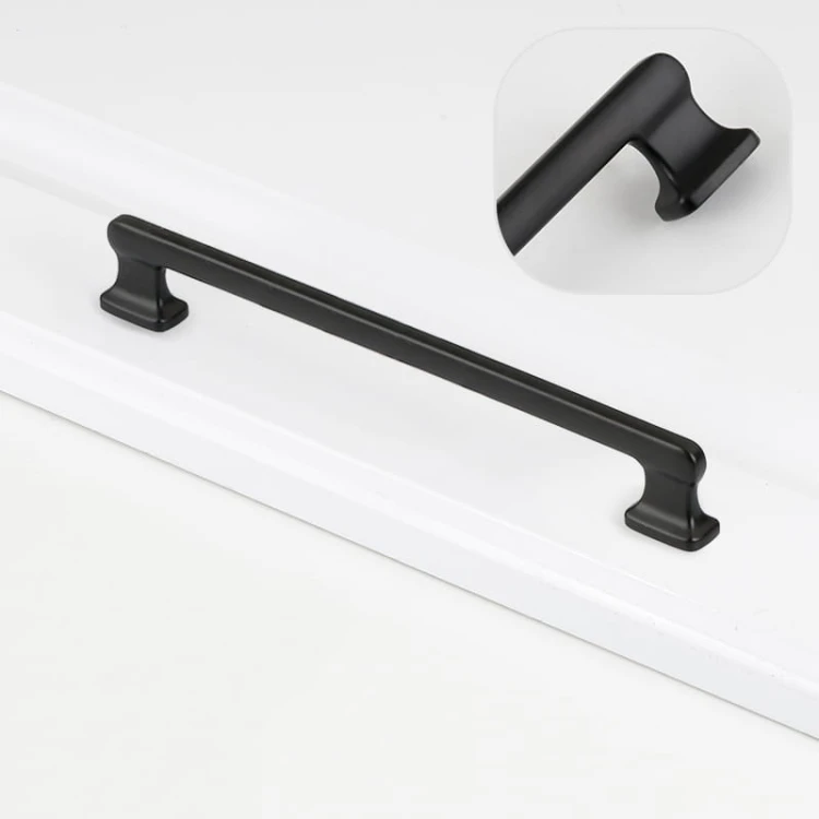 Mattschwarzer Maceo-Möbelgriff für Schubladen und Schränke in der Größe 160 mm
