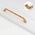 Länglicher gebürsteter goldener Amarito-Möbelgriff mit 160 mm Lochabstand