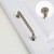 Möbelgriff Grillo – eleganter länglicher Griff und sechseckiger Knopf für Schränke und Schubladen in gebürstetem Gold, Schwarz, gebürstetem Nickel und Perlgrau – egriffe.at.