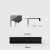 Möbelgriff Dimas – Kantengriff für Schränke und Schubladen in Schwarz, Weiß, Grau, Silber und gebürstetem Gold. Moderner Griff für Möbelfronten, erhältlich im Shop egriffe.at.