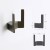 Wandhaken Martin – moderner doppelter Wandhaken für Bad und Flur, Aluminiumhaken in Schwarz, Mattbraun, gebürstetem Nickel, Perlgrau, gebürstetem Gold und ORB, erhältlich im Shop egriffe.at