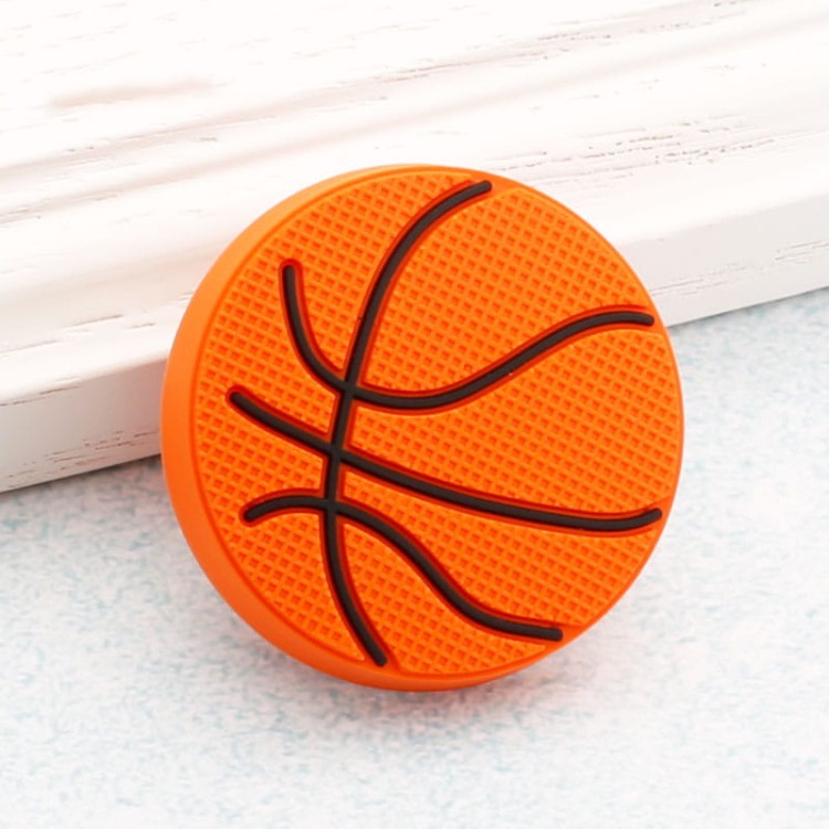 Kinder-Möbelgriff Basketball – orangefarbener Möbelknopf in Form eines Basketballs für Schränke und Kommoden im Kinderzimmer, erhältlich im Shop egriffe.at