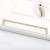 Möbelgriff Loma – schlichter Griff und runder Knopf in gebürstetem Gold, Größe 192 mm, für Schränke und Schubladen, erhältlich im Shop egriffe.at