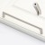 Möbelgriff Loma – schlichter Griff und runder Knopf in gebürstetem Nickel, Größe 192 mm, für Schränke und Schubladen, erhältlich im Shop egriffe.at