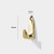 Wandhaken Gordo mit modernem minimalistischem Design. Robust, kratzfest und einfach mit Schrauben zu montieren. Ideal für Zuhause, Büro oder Bad. Farben: Gold, Schwarz und Perlgrau.