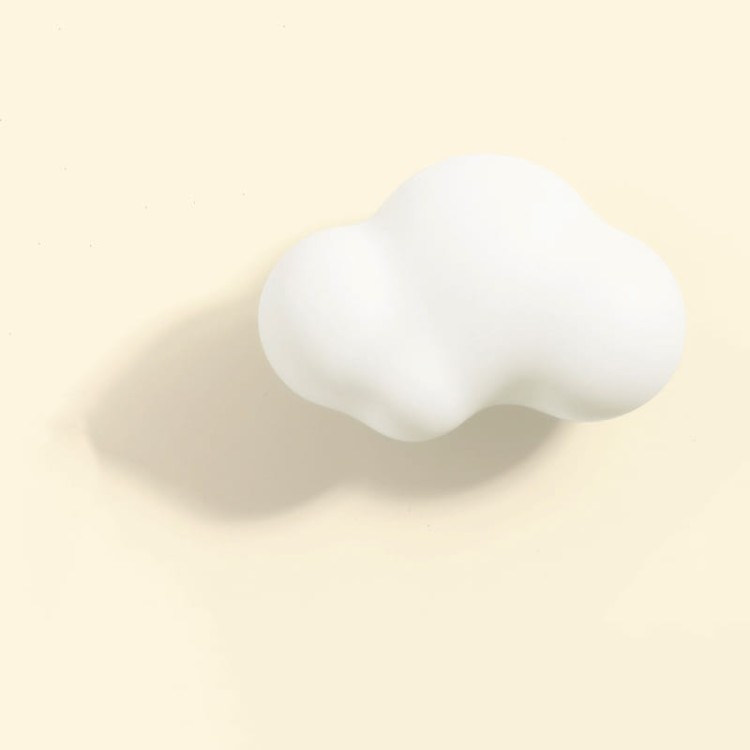 Biała pastelowa gałka meblowa Cloud chmurka, bajkowy akcent do mebli dziecięcych