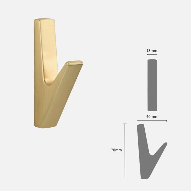 Wandhaken Bola – minimalistischer geometrischer Haken für Zuhause, Büro und Hotels. Aus robustem Metall, einfache Montage mit Schrauben im Set. Farben: Schwarz, Perlgrau und gebürstetes Gold.